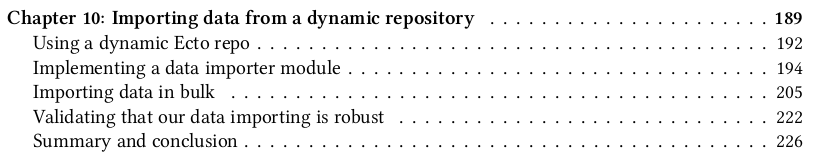 Chapter on importing data from a dynamic Ecto repository