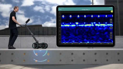 Underground scanning radar with iPad app